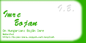 imre bojan business card